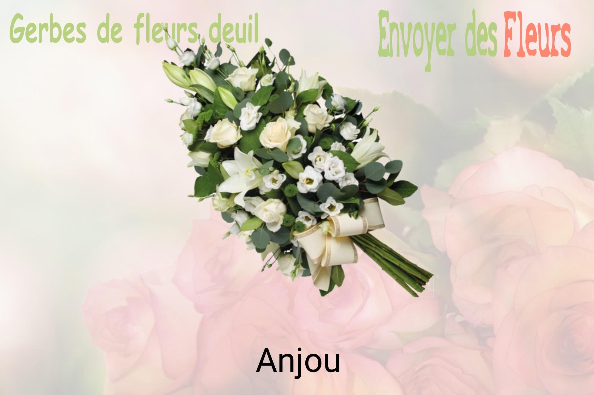 Gerbe de fleurs de deuil livrée à Anjou